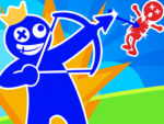 Púrpura y azul Stickman Agente encubierto Puzzles 2